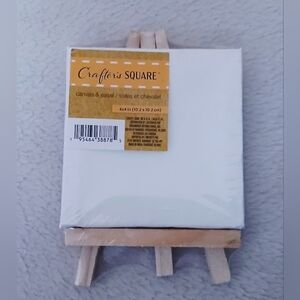 Crafter's Square Mini Canvas with Easel 4 × 4. New.